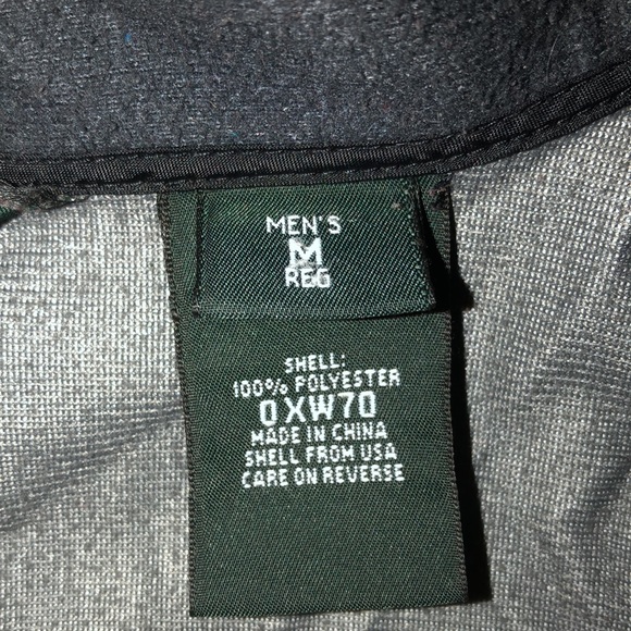 #1175 L.L Bean windbreaker khaki Green waist drawstring zip pockets Med Reg - Picture 9 of 10